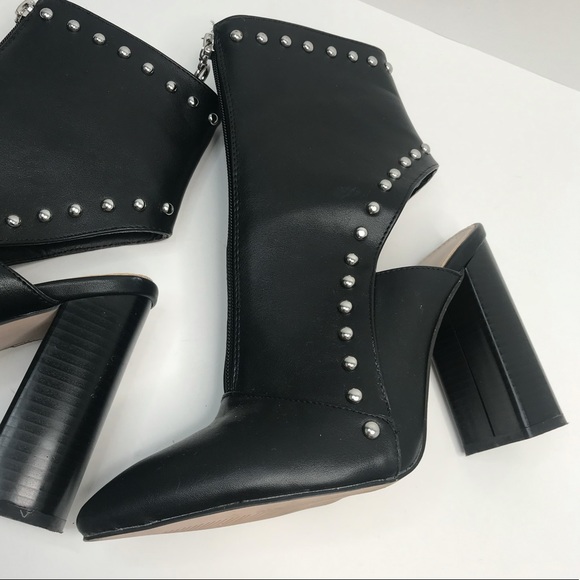 Studded black  ankle platform boots - Picture 5 of 7